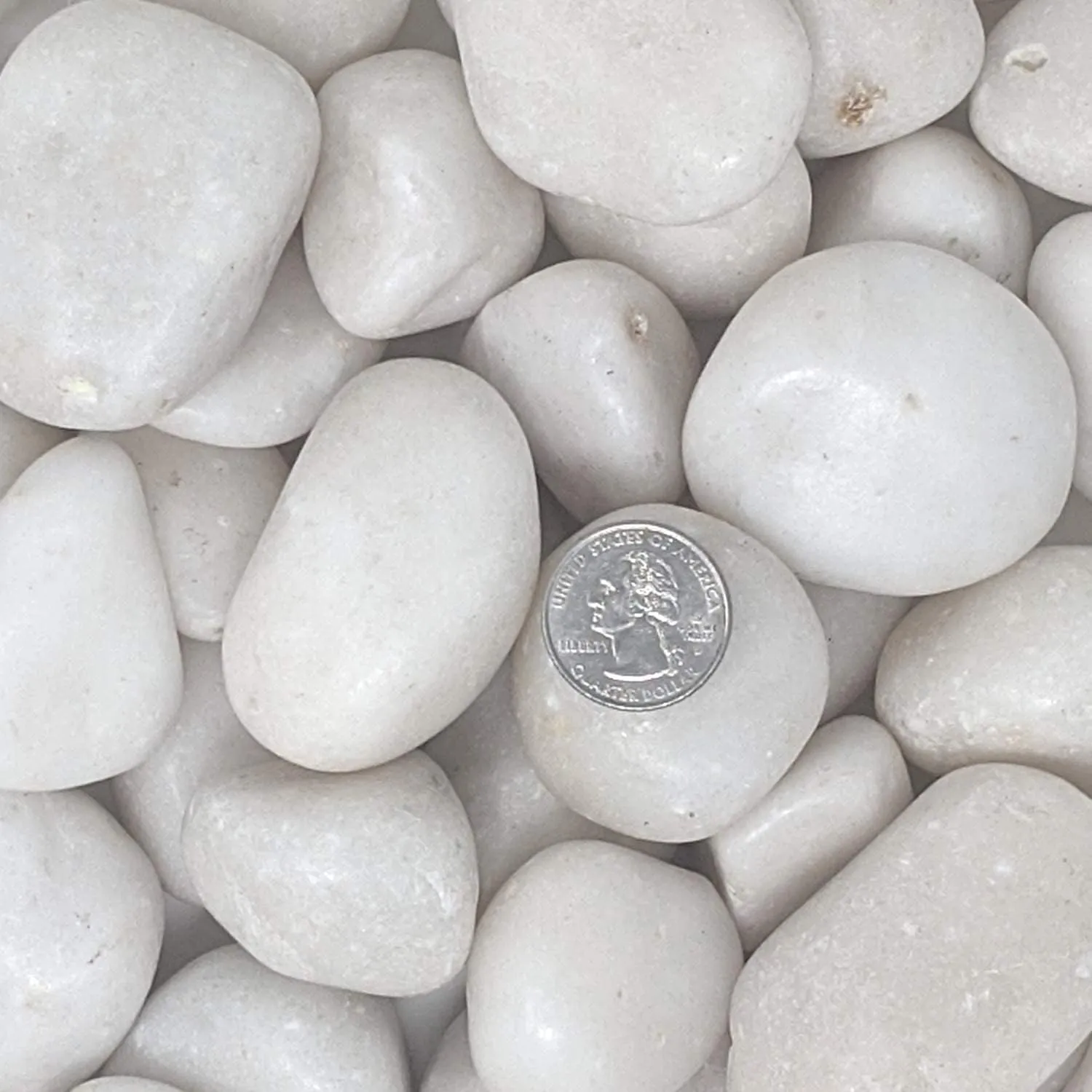 Midwest Hearth Decorative Polished White Stones 1" to 2" Size (10-lb Bag)