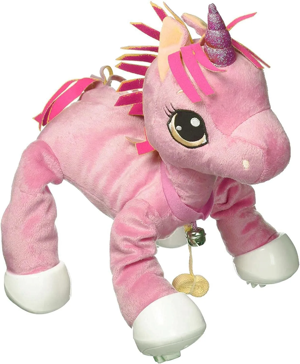 Mighty Mojo Peppy Pet Pink Unicorn Toy - Comes with a Leash - Looks Like It is Actually Walking