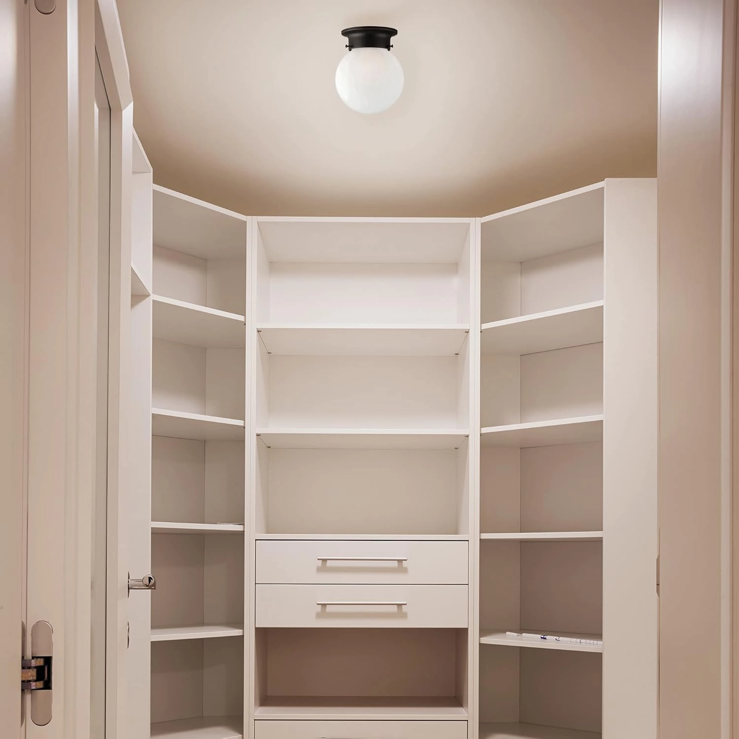 Millbridge 1-Light Flush Mount Ceiling Light, Oil Rubbed Bronze Finish, Alabaster Glass, Dimmable, for Bedroom, Hallway, Entryway – Design House, 514521