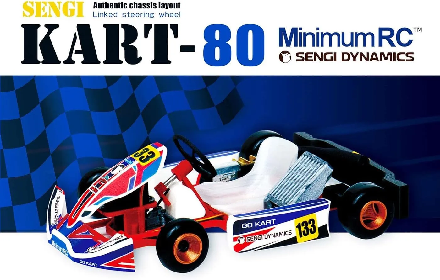 Mini RC Kart Model, 1/32 Scale 2.4G Mini RC Kart Assembly Model, Kart-80 DIY Remote Control Hobby Racing Drift Car RC Electric Mini Racing Kart Birthday for Adults