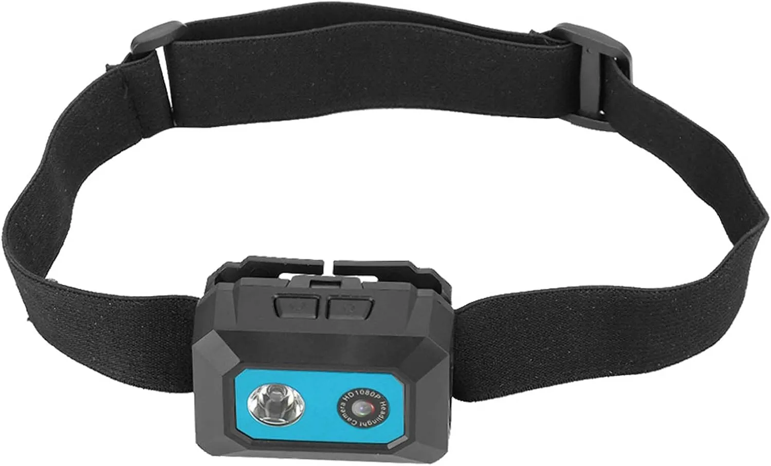 Mini Sports Camera, 1080P Full HD Head - Mounted Action Camcorder with 120° Wide Angle, LED Headlight, Night, Loop Recording, 6 Hours Endurance, Mic (Black Blue)