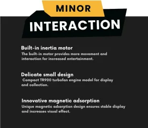 Miniature Miniature Trent 900 Turbofan Engine Model, 3D Printed Mechanical Model for Aviation Enthusiasts, Educational Science Toy & Gift – (12cm/4.8in) (Miniature)