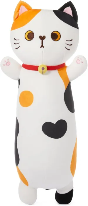 MINISO Long Cat Plush Pillow Kitten Body Pillow Stuffed Animals Soft Throw Sleeping Pillow Kawaii Cuddle Cartoon Stuffed Plush Toy for Kids Boys Girls, 53"
