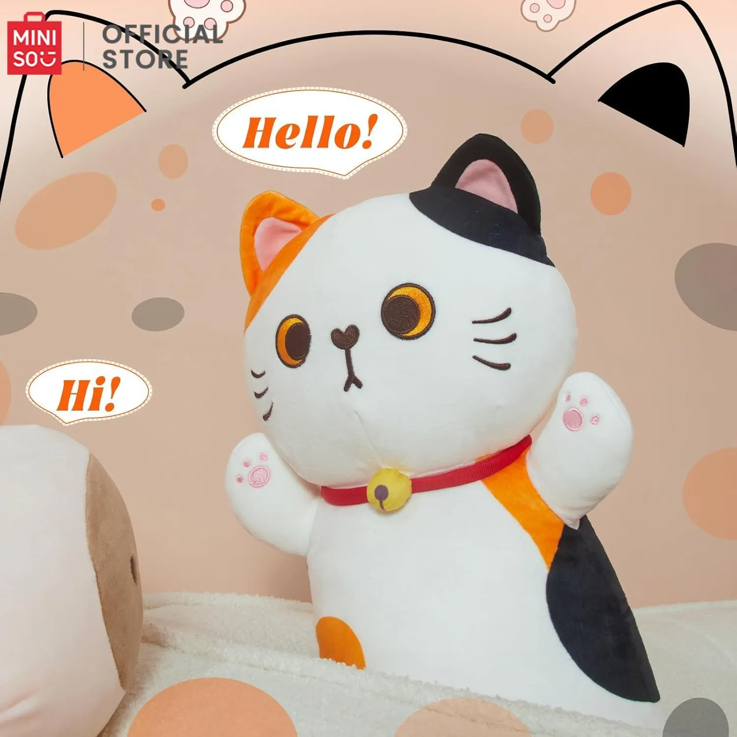MINISO Long Cat Plush Pillow Kitten Body Pillow Stuffed Animals Soft Throw Sleeping Pillow Kawaii Cuddle Cartoon Stuffed Plush Toy for Kids Boys Girls, 53"
