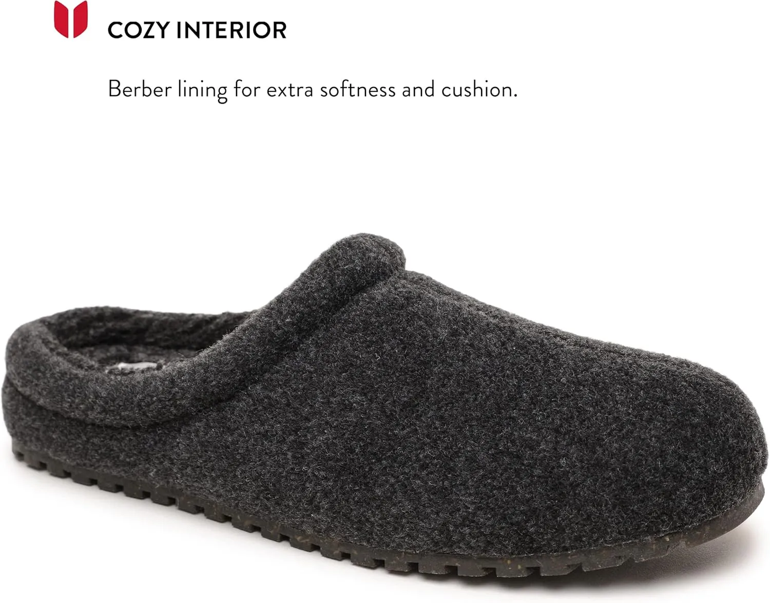 Minnetonka Men’s Corbin Slippers - Fleece-Lined Clog Crafted with Slip-On Design, Fabric Upper, Berber Lining, EVA Midsole, and Water-Resistant Materials