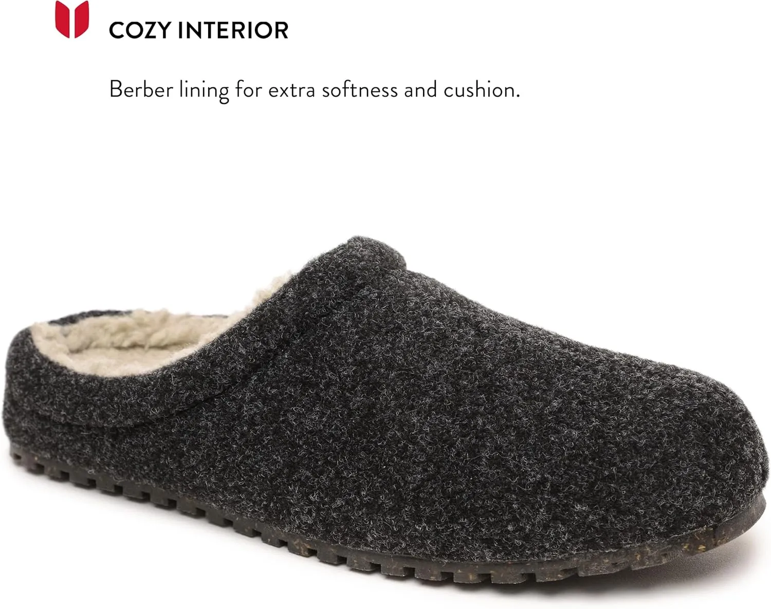 Minnetonka Men’s Corbin Slippers - Fleece-Lined Clog Crafted with Slip-On Design, Fabric Upper, Berber Lining, EVA Midsole, and Water-Resistant Materials