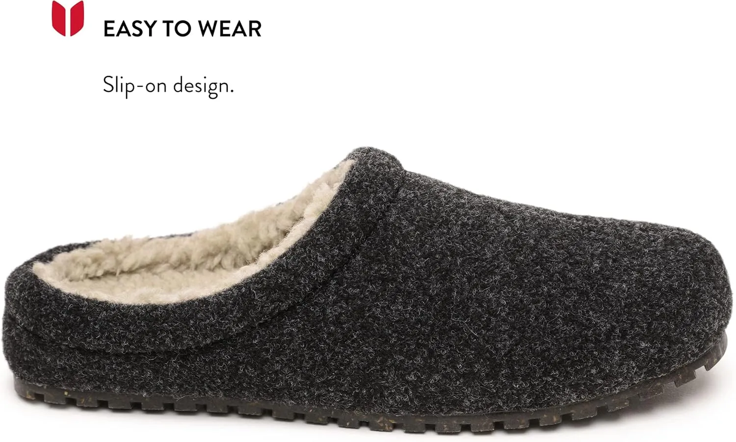 Minnetonka Men’s Corbin Slippers - Fleece-Lined Clog Crafted with Slip-On Design, Fabric Upper, Berber Lining, EVA Midsole, and Water-Resistant Materials