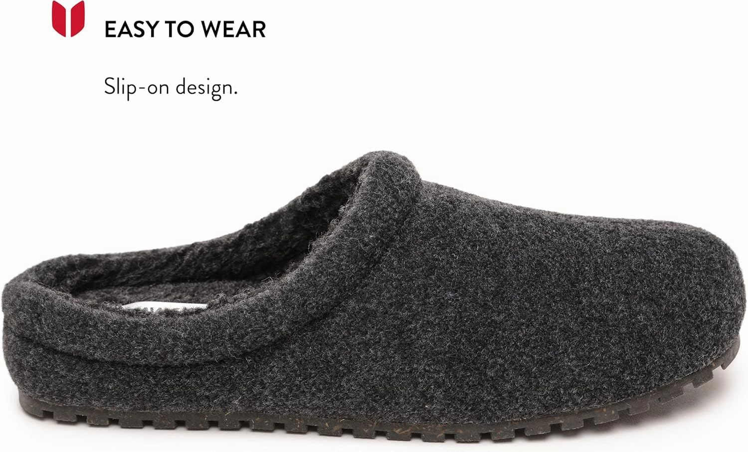 Minnetonka Men’s Corbin Slippers - Fleece-Lined Clog Crafted with Slip-On Design, Fabric Upper, Berber Lining, EVA Midsole, and Water-Resistant Materials