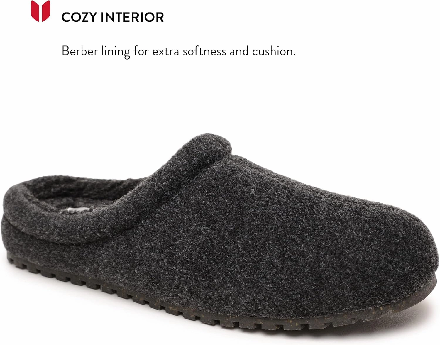 Minnetonka Men’s Corbin Slippers - Fleece-Lined Clog Crafted with Slip-On Design, Fabric Upper, Berber Lining, EVA Midsole, and Water-Resistant Materials