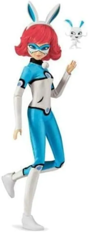 Miraculous Ladybug Bunnyx 10.5" Fashion Doll with Fluff Kwami and Bunny Ears Headband by Playmates Toys