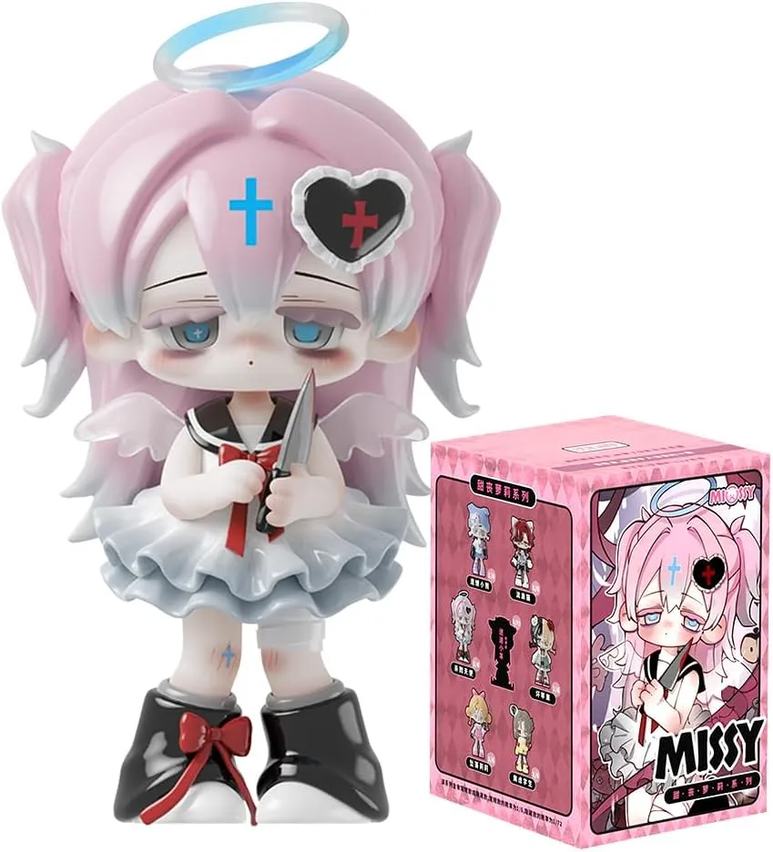 Missy Sweet Mourning Lolita Series Blind Box Cute Toys Kawaii Anime Figures Dolls Furniture for Display Gift Surprise Toy Gift Mystery Box Collectible Home Decorations (Single Box)