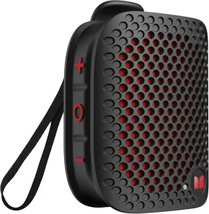 Monster Blaster Micro Bluetooth Speaker, Clip on Wireless Wearable Speaker for Hands-Free Calls and Music, Small Portable Speakers for Workout, Cycling, Running, IPX7 Waterproof (Non-Magnetic), Black