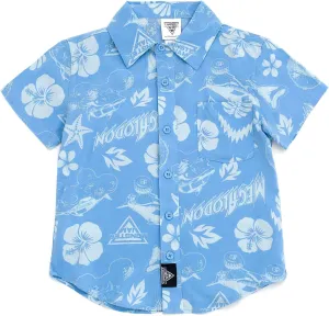 Monster Jam Matching Family Hawaiian Button Down Shirt Toddler to Adult Grave Digger El Toro Loco Megalodon