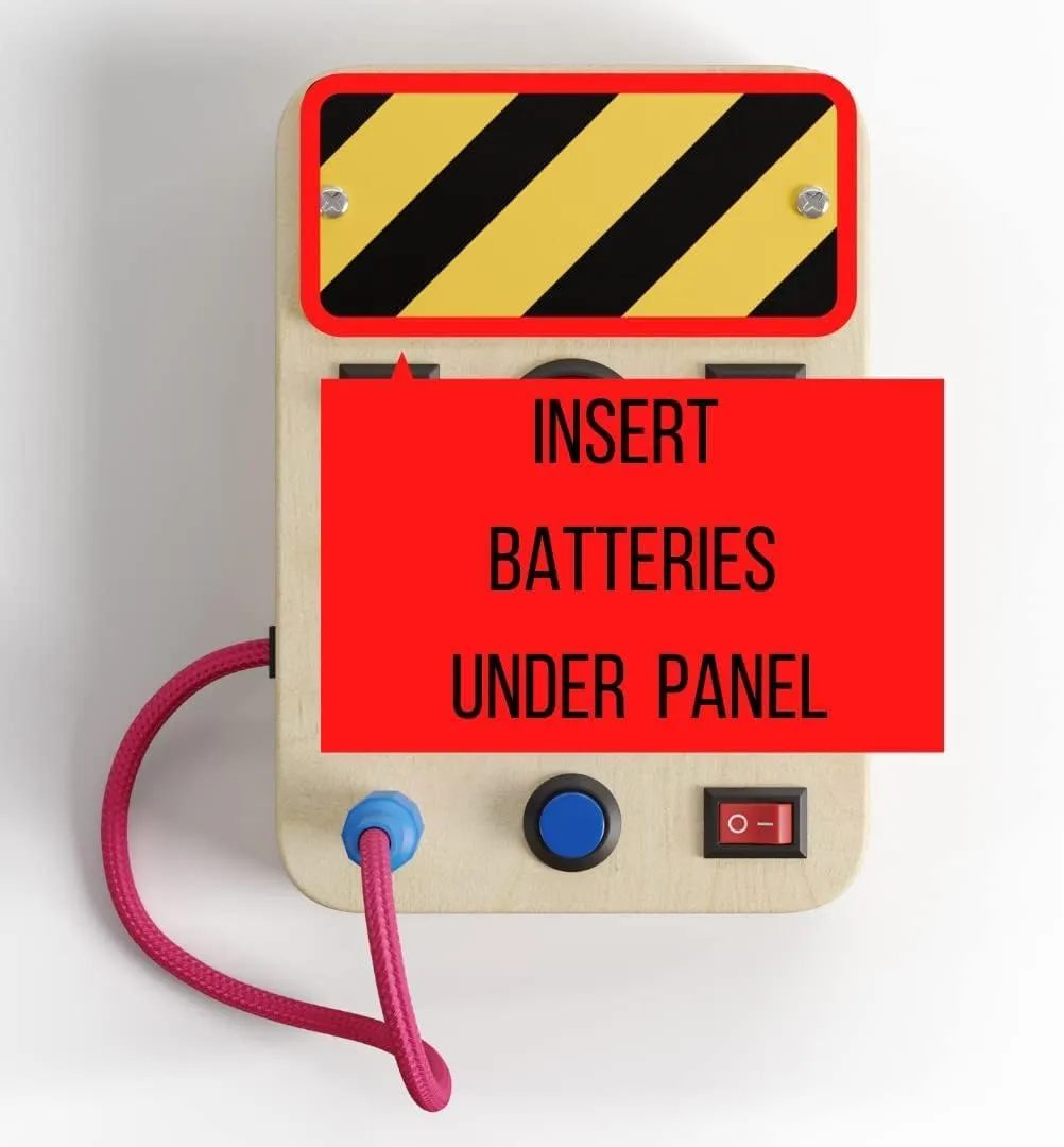 Montessori Busy Board for Toddlers - Wooden Sensory Toys for Toddlers - Toys For Autistic Children with LED Light Up Buttons Pluggable Wires Baby Gifts - Educational Learning Fidget Toy By Montotoys
