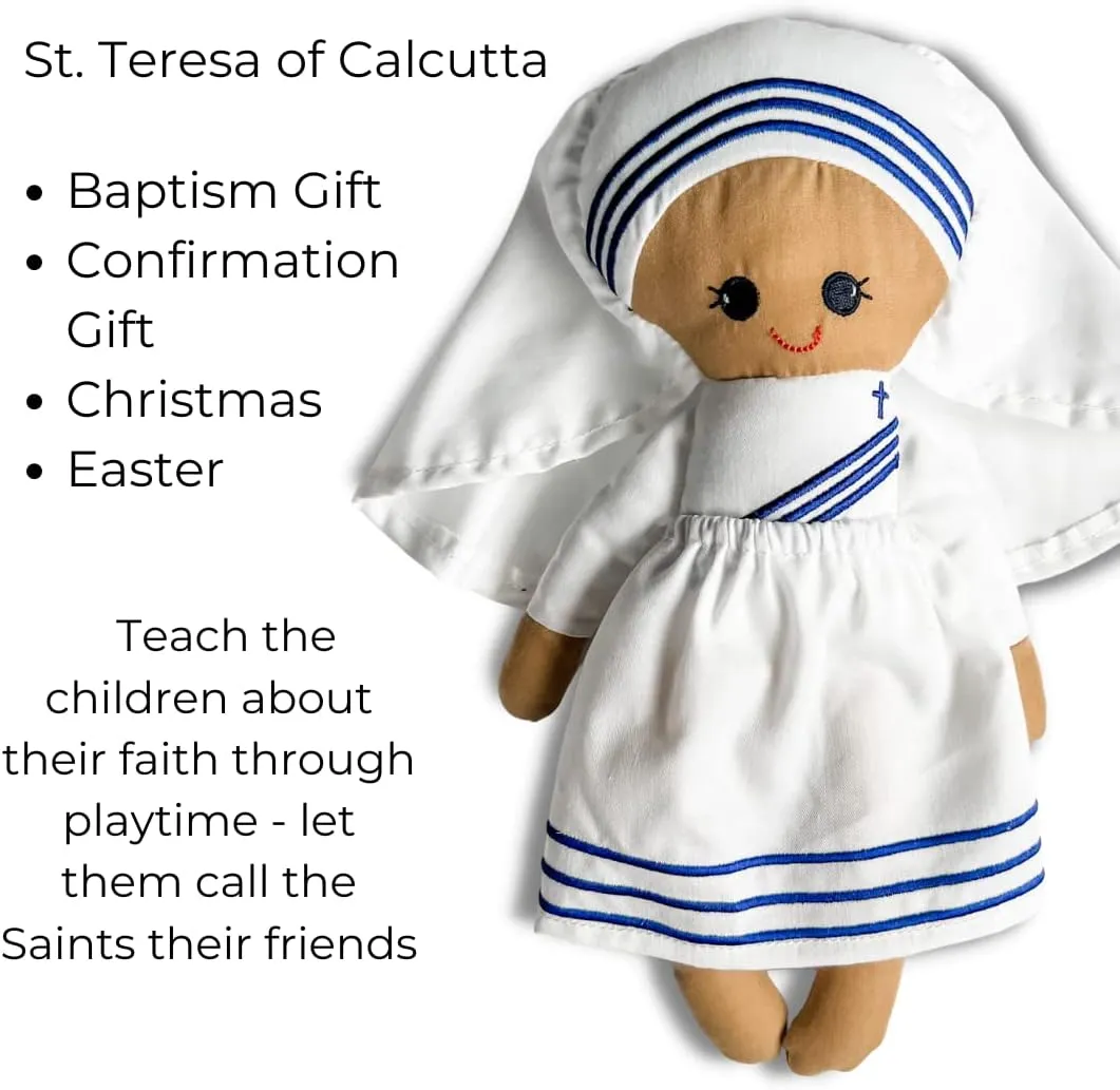 Mother Teresa Plush Catholic Saint Doll - Toddlers and Preschoolers Stuffed Plush Doll Toy - Baptism Gifts for Home Christmas Decoration & Catholic Boys and Girls