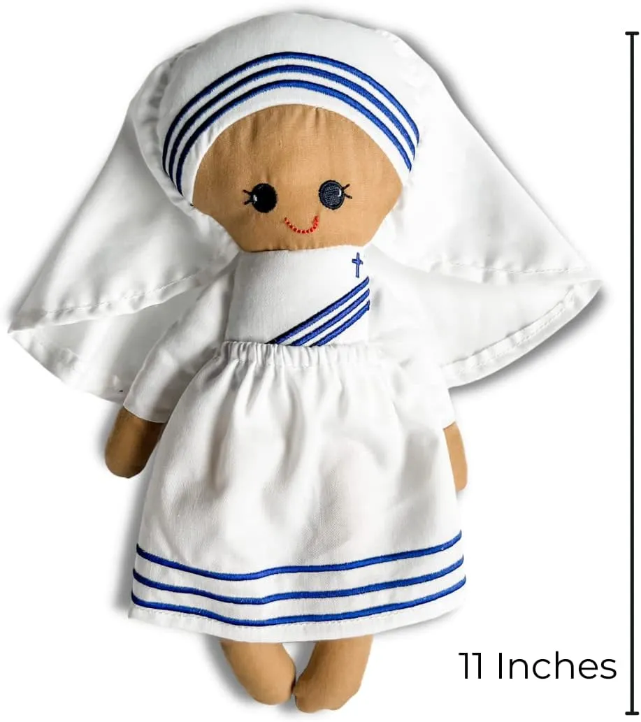 Mother Teresa Plush Catholic Saint Doll - Toddlers and Preschoolers Stuffed Plush Doll Toy - Baptism Gifts for Home Christmas Decoration & Catholic Boys and Girls