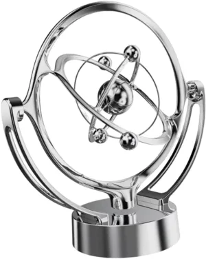Motion Desktop Toy Machine Craft Swing Balls Learning Toy Decor Balance Sculpture for Centerpiece Living Tv Stand, Silver