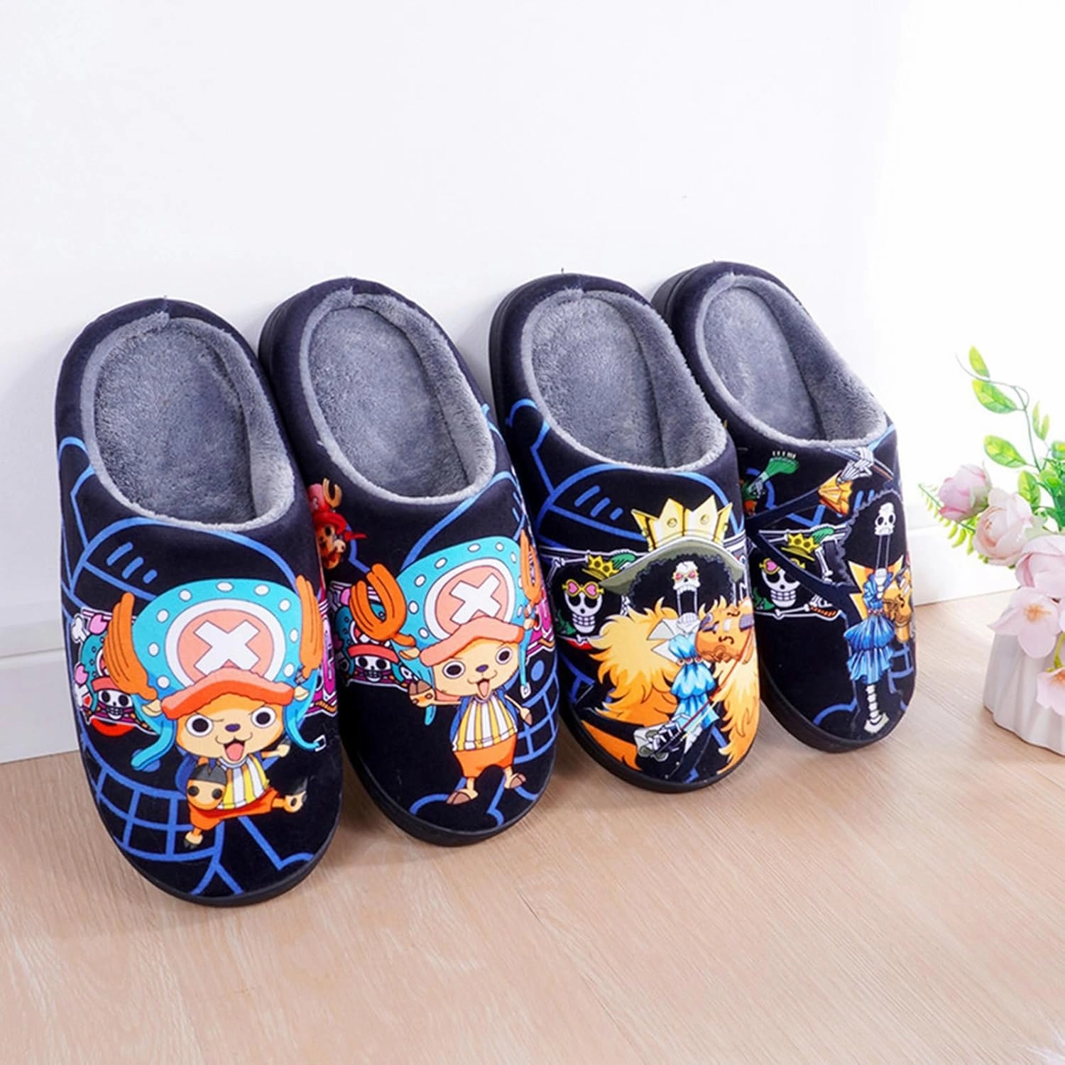 MOTOFUTURE Mens Womens Soft Warm House Non-slip Foam Slippers, Cosplay Japanese Anime House Slippers, Gifts for Adult Kids