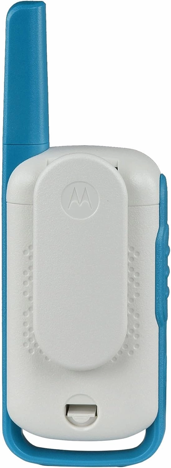Motorola Solutions, Portable FRS, T114, Talkabout, Two-Way Radios, Battery Operated, 22 Channel, 16 Mile, White/Blue, 2 Pack