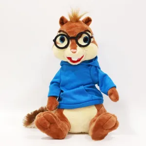Movie Toys Alvin and The Chipmunks Plush Dolls Cute Chipmunks Stuffed Toys Kids Gift,Alvin, Theodore&Simon Toys (Blue)