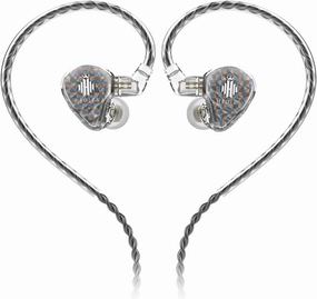 MS1-Galaxy High-Performance Dual Magnetic Circuit Dynamic Driver in-Ear Monitors 3.5mm Plug Inline Control and Microphone Detachable 0.78mm 2 Pin Cable (Without MIC, Transparent)