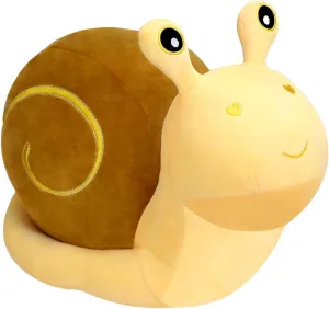 MUPI Snail Plush Pillow Toy Cute Stuffed Animal Snail Plush Kawaii Soft Decor Plushies Doll Gifts for Adults Kids Boys Girls Room Decor (Yellow 17.7 Inch)
