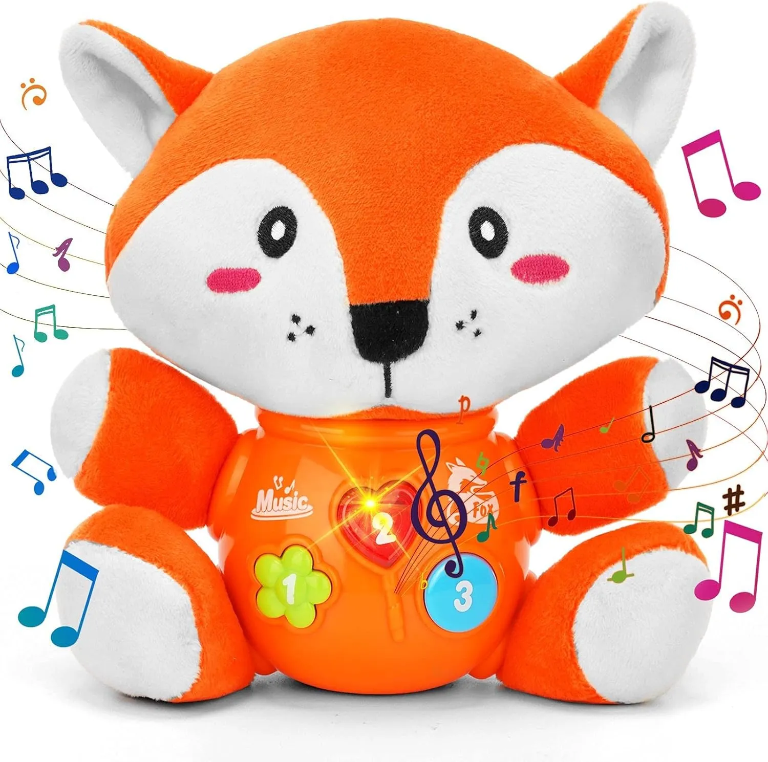 Musical Baby Toys, Cute Fox Newborn Toys for Toddlers Babies 0 3 6 9 12 Month, Infants Baby Toy for Girls and Boys Best Gift