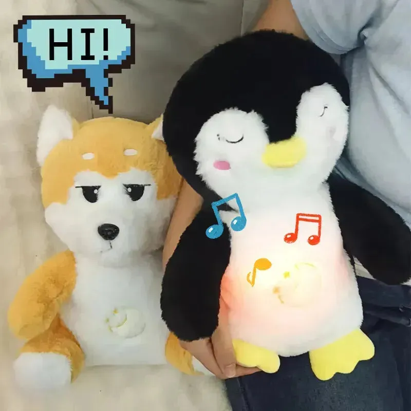 Musical Breathing Penguin Plush Toy