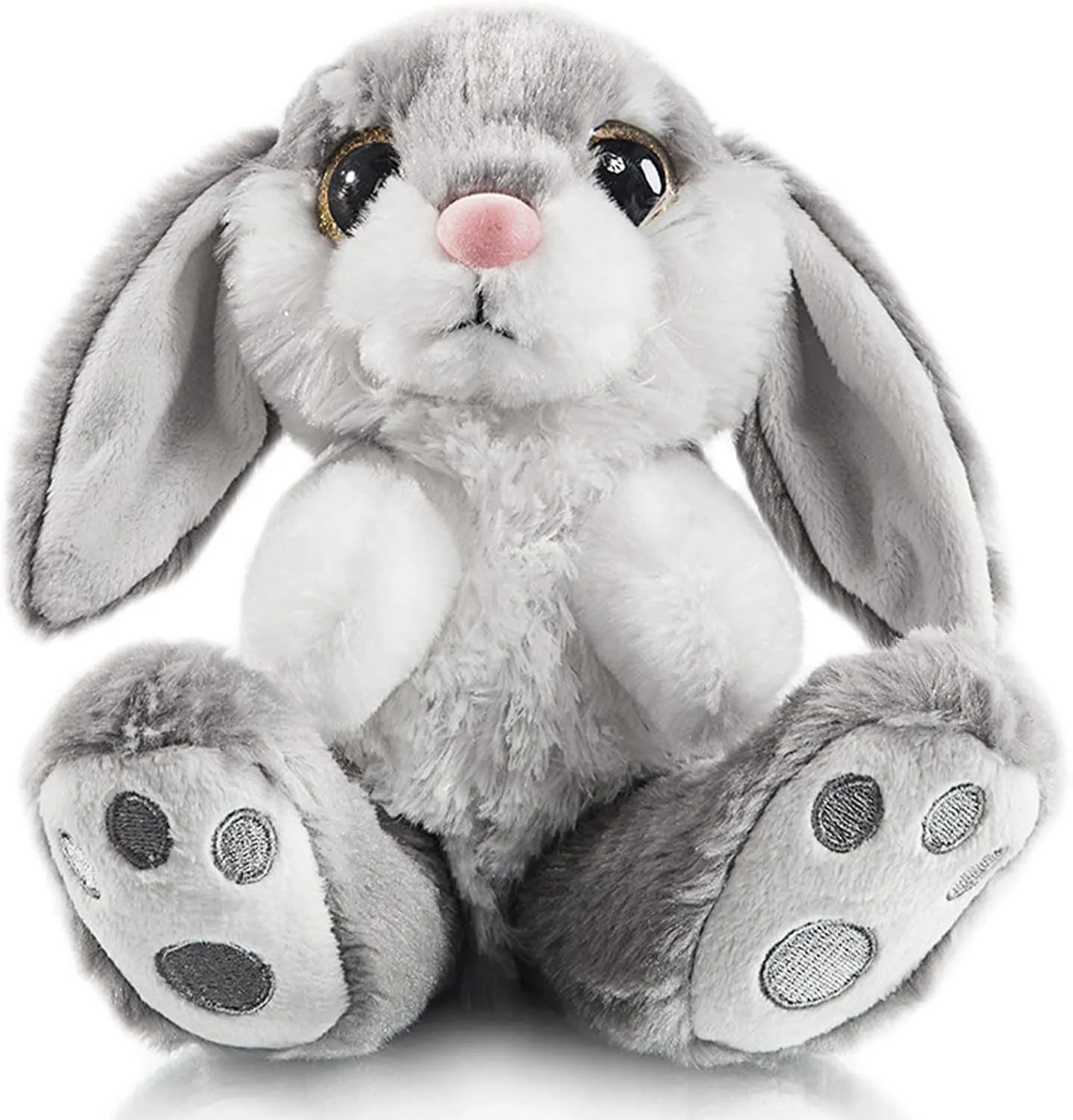 My OLi Bunny Stuffed Animal 8.5in Plush Rabbit Stuffed Bunny with Floppy Ear Bedtime Friend Soft Toy Gifts for Girls Boys Kids, Gray
