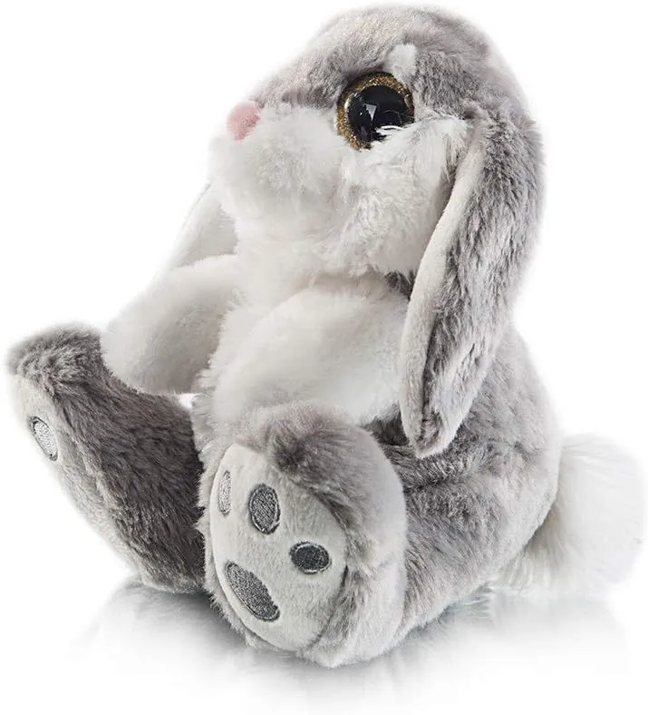 My OLi Bunny Stuffed Animal 8.5in Plush Rabbit Stuffed Bunny with Floppy Ear Bedtime Friend Soft Toy Gifts for Girls Boys Kids, Gray