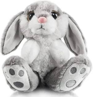 My OLi Bunny Stuffed Animal 8.5in Plush Rabbit Stuffed Bunny with Floppy Ear Bedtime Friend Soft Toy Gifts for Girls Boys Kids, Gray