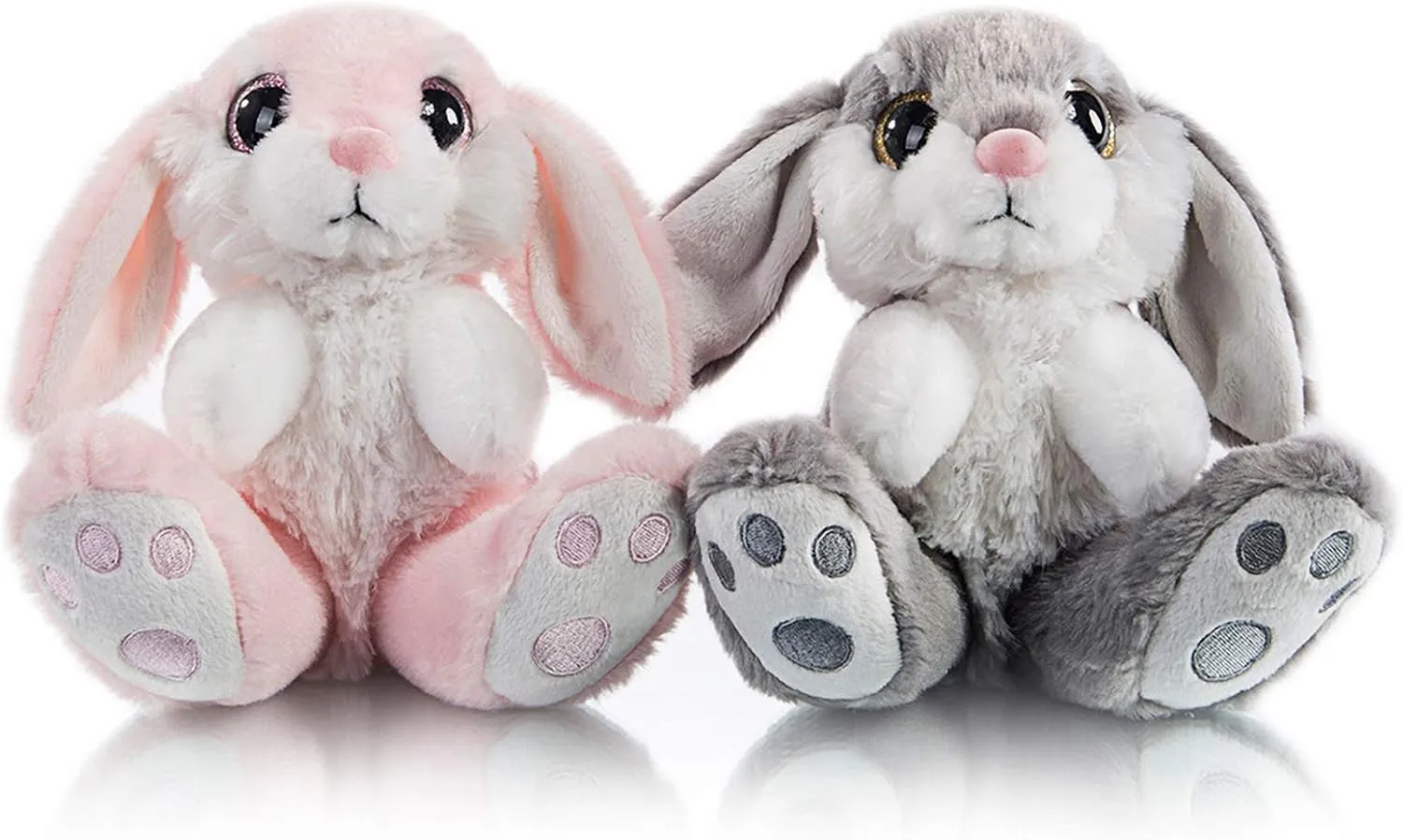 My OLi Bunny Stuffed Animal 8.5in Plush Rabbit Stuffed Bunny with Floppy Ear Bedtime Friend Soft Toy Gifts for Girls Boys Kids, Gray
