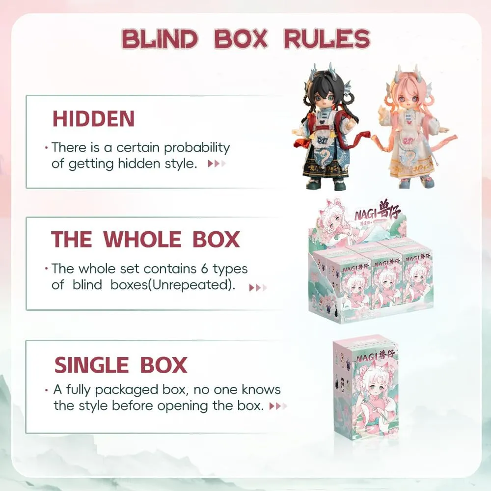 NAGI Fourth Generation The Untrammeled Traveler Series Ob11 1/12 Bjd Doll Gift Figure Toy Cute Action Anime Figures Dolls Toys (Single Box)