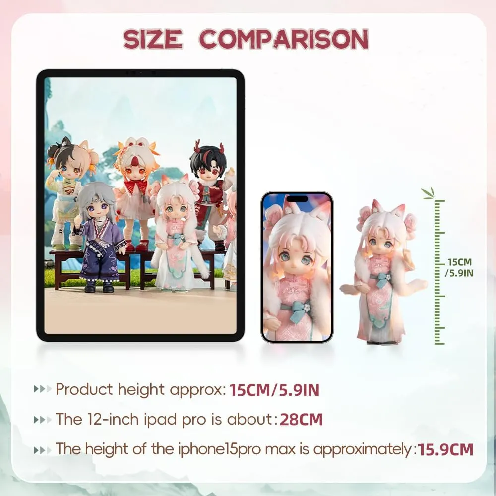 NAGI Fourth Generation The Untrammeled Traveler Series Ob11 1/12 Bjd Doll Gift Figure Toy Cute Action Anime Figures Dolls Toys (Single Box)