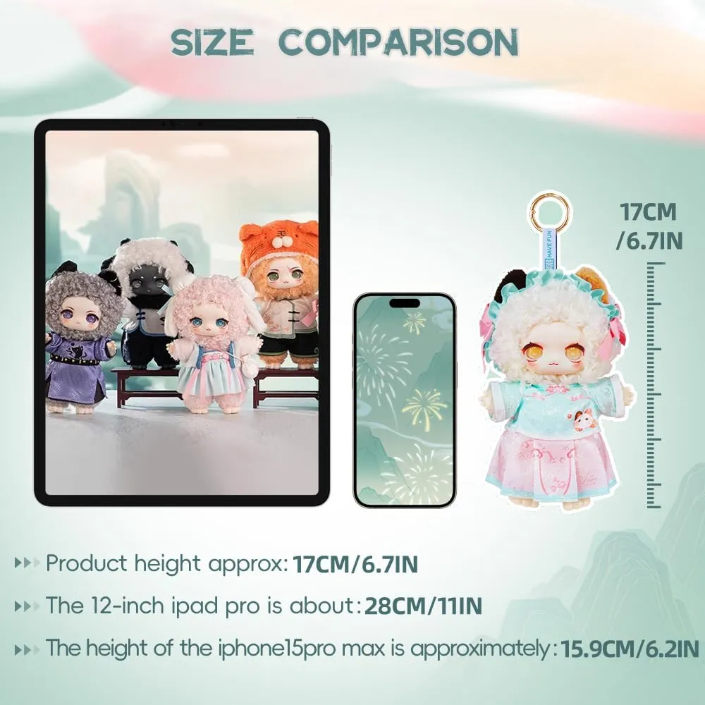 Nagi Moumtain and River Romance Series Plush Cute Vinyl Face Doll Blind Box Mystery Toys Cute Action Anime Figure Kawaii Ornament Gift Pendant Home Decorations (Single Box)