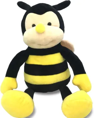 Nana The Bee with Smile Face and Yellow Wings Plush Bumblebee Stuffed Animal Shaped Soft Bug Insect Toy Plushie Present