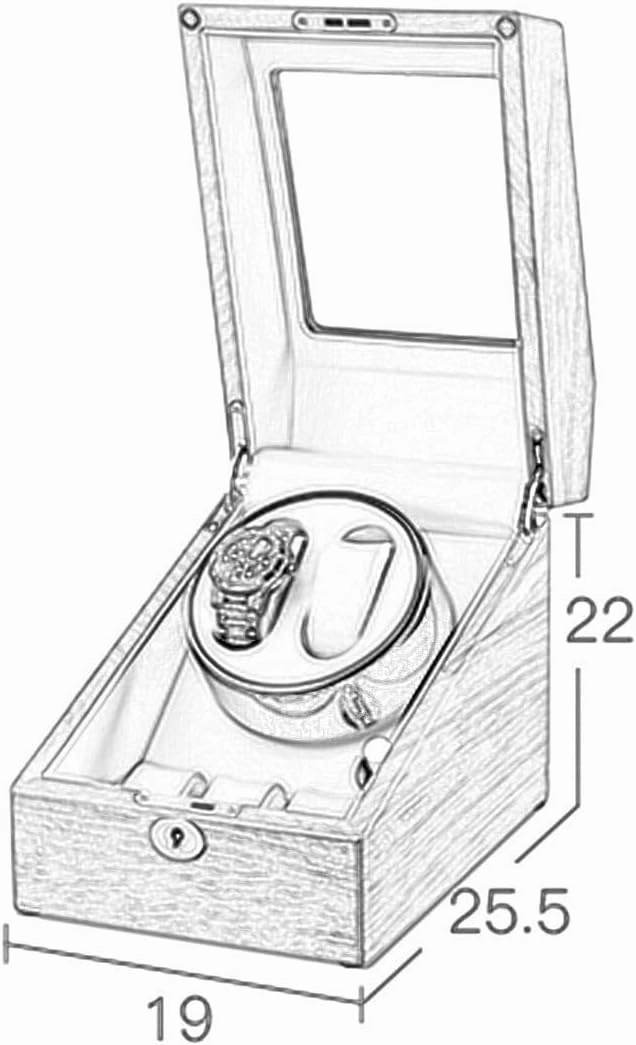Natural solid wood shell, 2 automatic watch display boxes, with an additional 3 watch storage compartments, piano baked paint, silent, flexible watch(Rosewood brown)