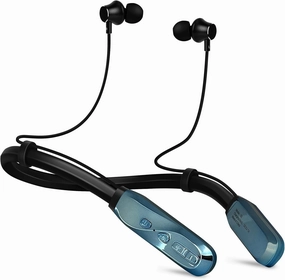 Neckband Bluetooth Headphones, 120H Long Playtime Wireless Stereo Neckband Earbuds with Microphone, Waterproof Around The Neck Headphones in Ear Headset for Sports/Workout/Office (Blue)