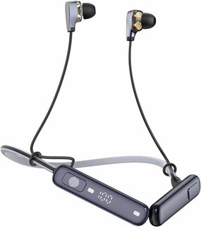 Neckband Bluetooth Headphones, 5.3 Bluetooth 100 Hours Playtime，IPX7 Sports Waterproof Earbuds with Dual Microphone Noise Cancelling with 4 HiFi Speakers Multiple Switchable Sound Modes (Black)