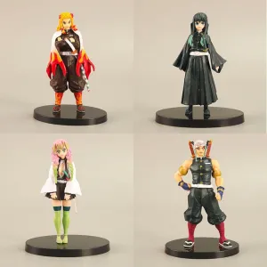 NEVANO 4 Pieces Cute Anime Action Figure Set,Cartoon Doll Statue Game Figure Model,Drawing Room Ornaments Collection PVC,A Gift for Boys and Girls Anime Fans