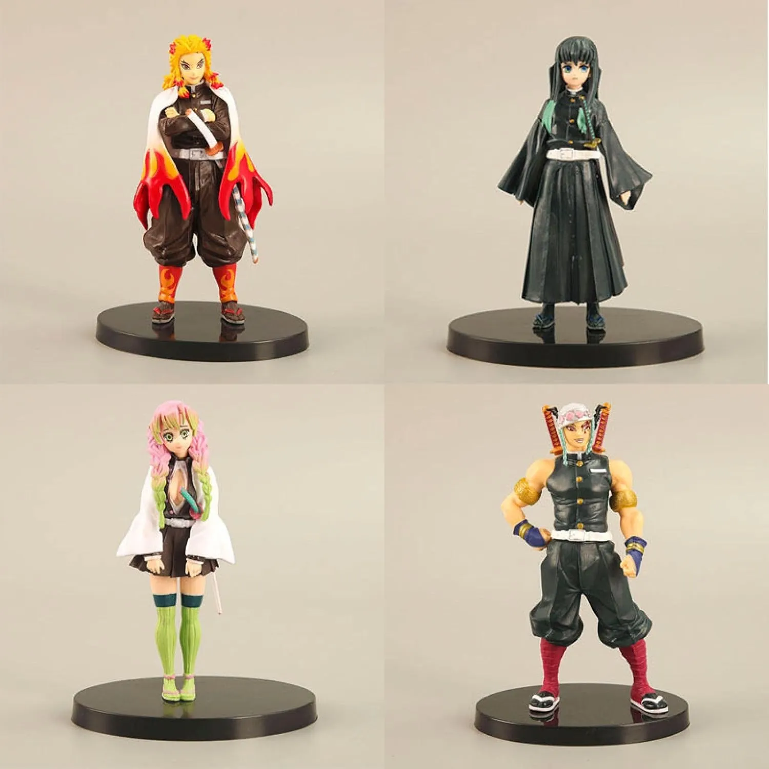 NEVANO 4 Pieces Cute Anime Action Figure Set,Cartoon Doll Statue Game Figure Model,Drawing Room Ornaments Collection PVC,A Gift for Boys and Girls Anime Fans
