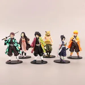 NEVANO 6 Pieces Cute Anime Action Figure Set,Cartoon Doll Statue Game Figure Model,Drawing Room Ornaments Collection PVC,A Gift for Boys and Girls Anime Fans