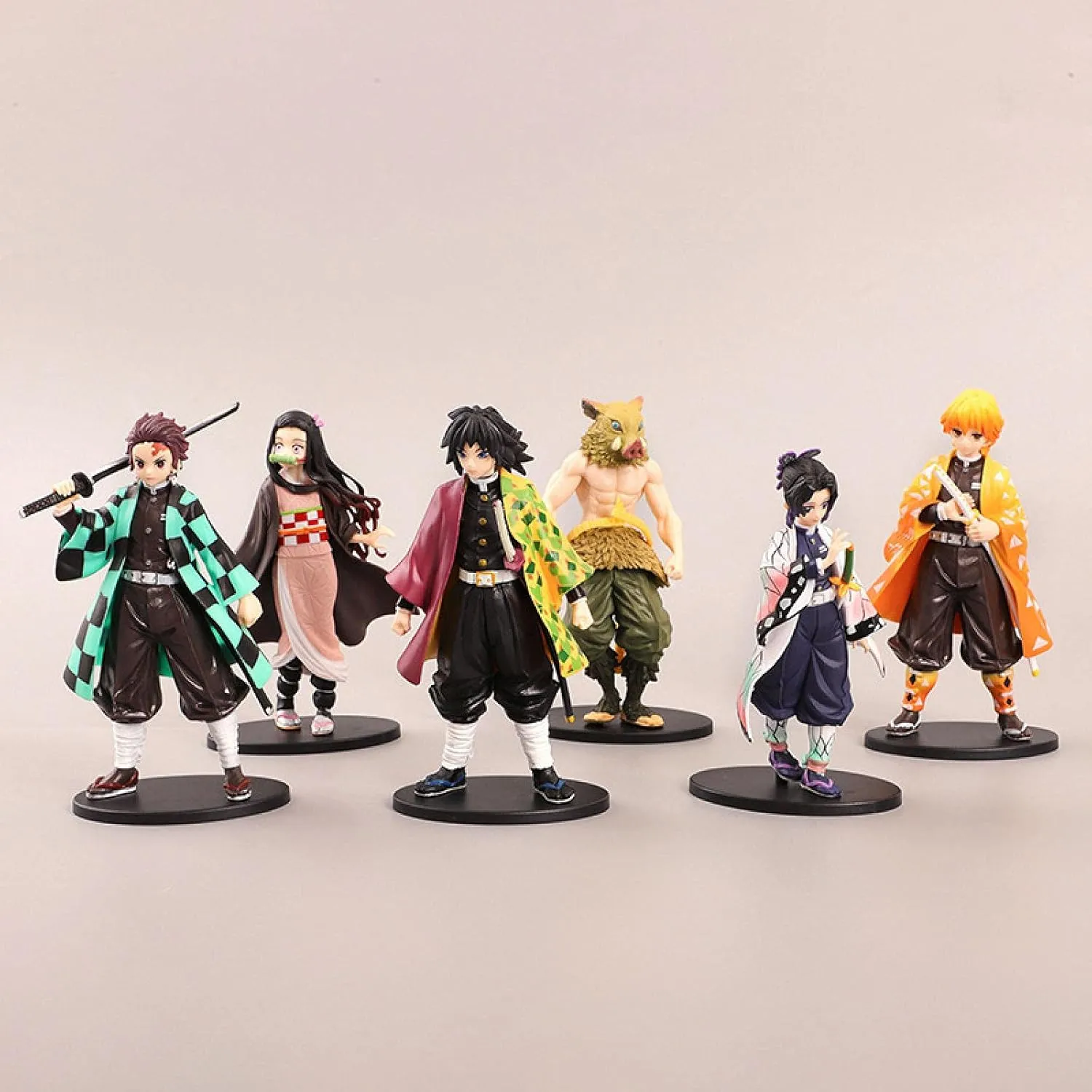 NEVANO 6 Pieces Cute Anime Action Figure Set,Cartoon Doll Statue Game Figure Model,Drawing Room Ornaments Collection PVC,A Gift for Boys and Girls Anime Fans
