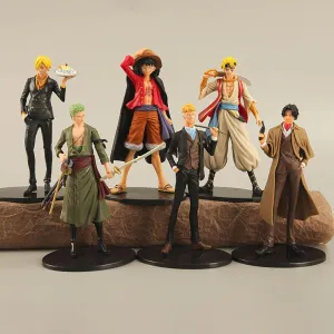 NEVANO Cute Anime Action Figure Set,6 Pieces Cartoon Doll Statue Game Figure Model,Drawing Room Ornaments Collection PVC,A Gift for Boys and Girls Anime Fans