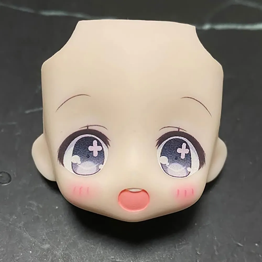 New Cute Dolls face OB11 Doll Head Split GSC,1/12BJD Replacement face Action Figure Doll Accessories (Gray2)