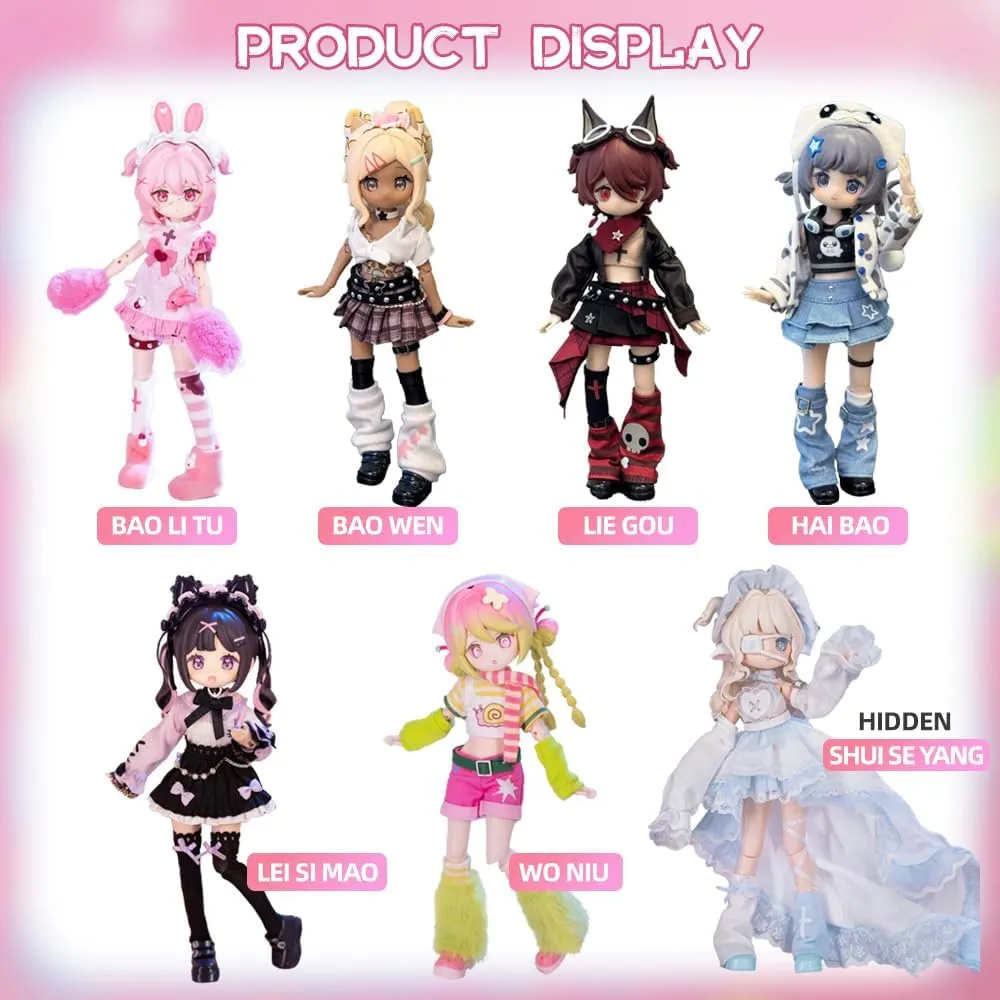 New Electronic Cute Pet Series Blind Box Mystery Box Action Collectable Anime Figure Model Gift 1/12 BJD Doll Toys,No Extra Gifts (Whole Set)