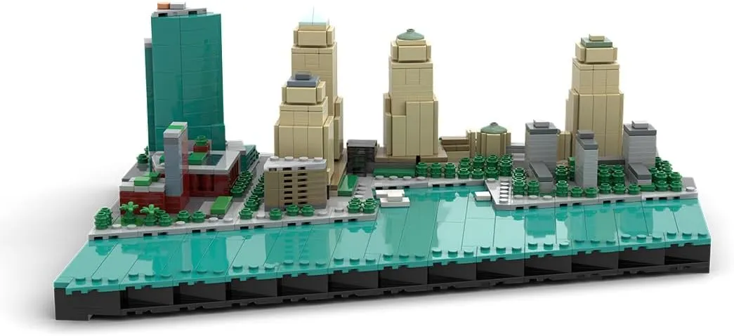 New World Trade Center Building Blocks Set, MOC-221106 New York City Financial District Modular Architecture Landmark Series, DIY MOC Display Model&Gift for Adults (1146PCS)
