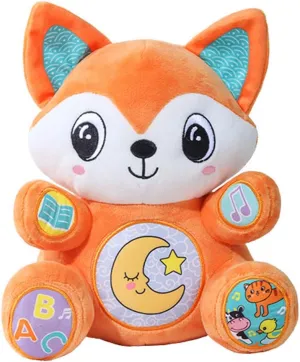 Newborn Baby Musical Toy for Infant 0,3,6,12 Months, Musical Plush Toy Soft Learning Toy to Learn ABC, Numbers for Infants Baby Boy Girls Gifts (Fox)