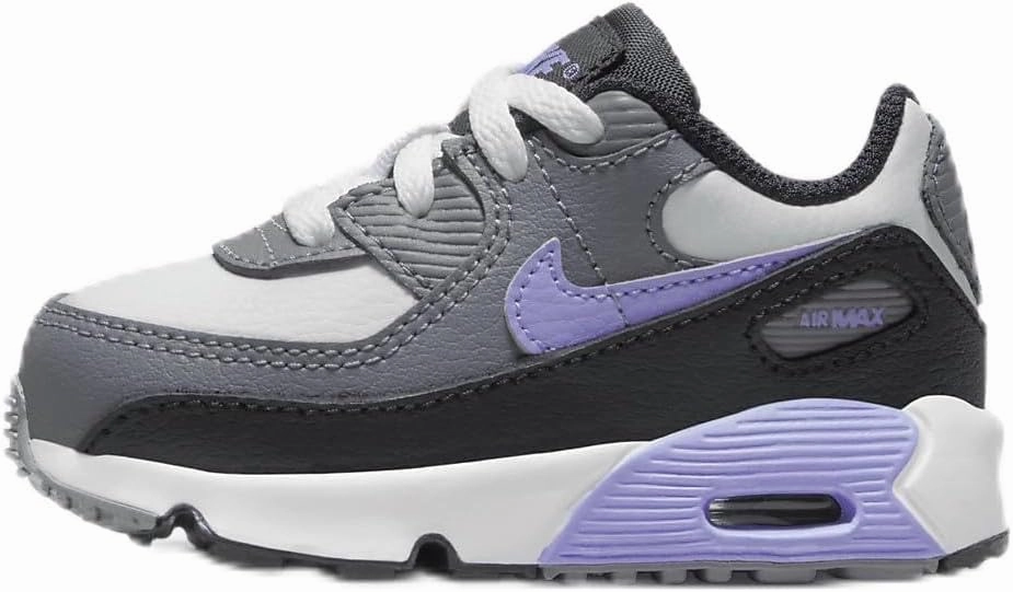 Nike Air Max 90 LTR Baby/Toddler Shoes (DV3609-001, Photon Dust/Cool Grey/Black/Light Thistle) Size 7