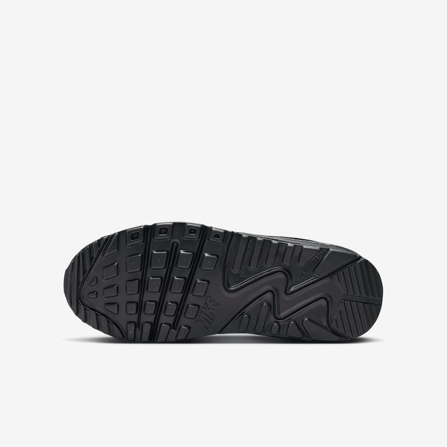 Nike Air Max 90 LTR Big Kids’ Shoes (CD6864-028, Black/Black/White/Black)